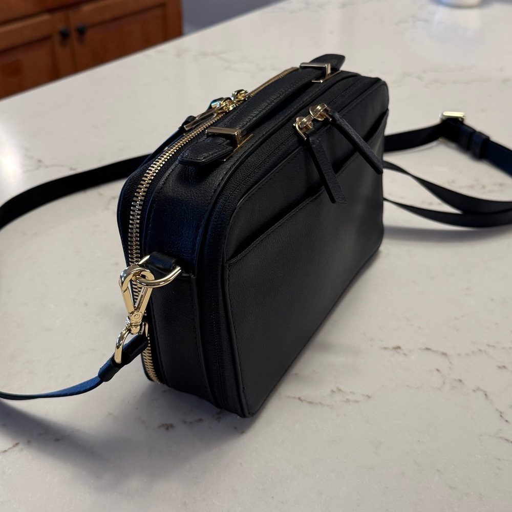 TUMI Black Crossbody Bag with Gold Accents - Picture 9 of 9
